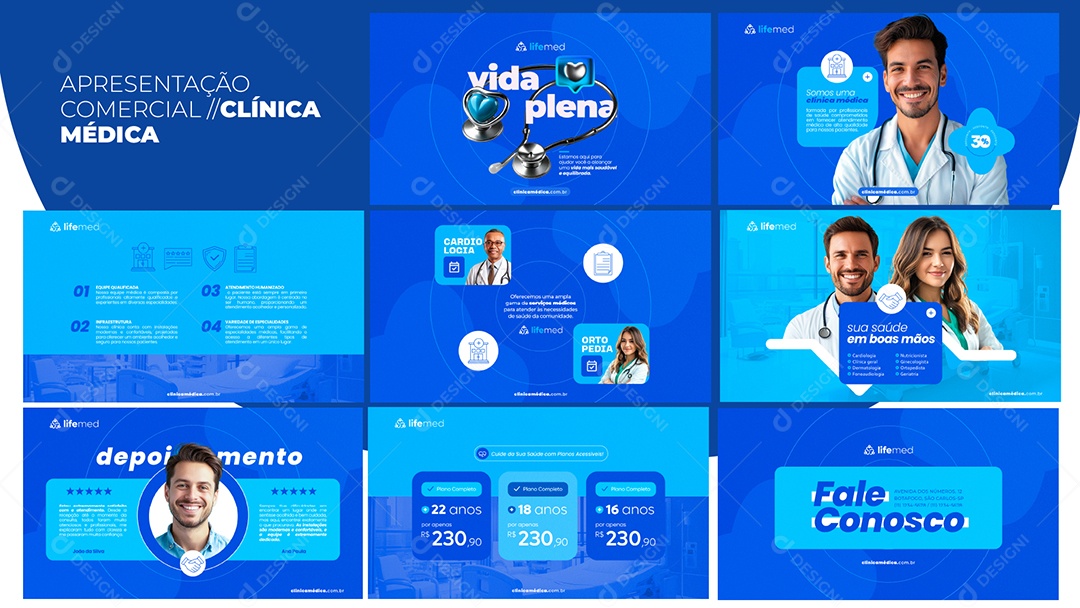 Apresentação Comercial Clínica Médica PSD Editável