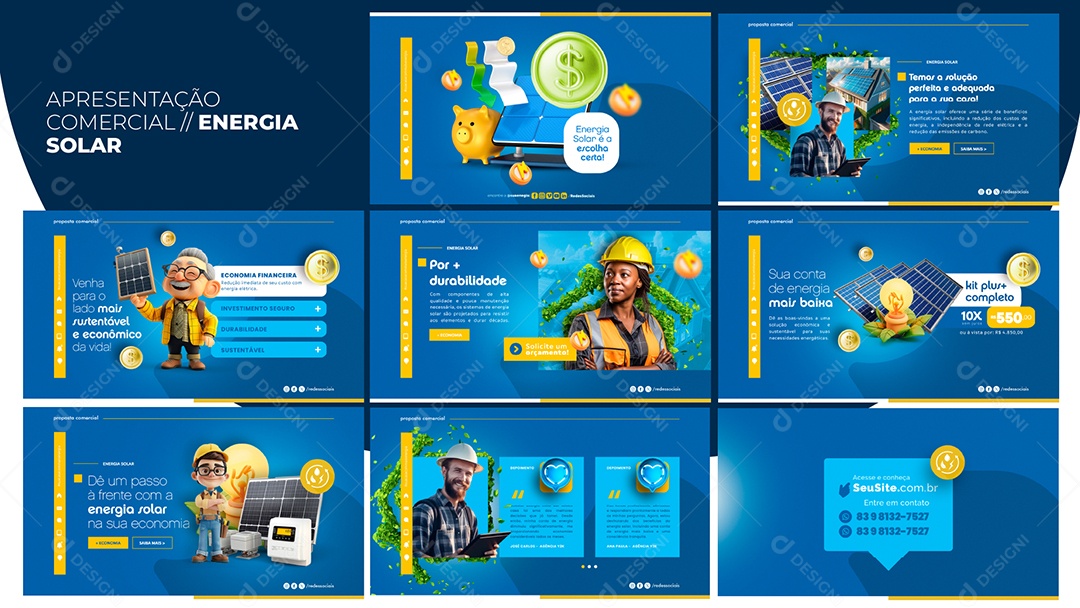 Apresentação Comercial Energia Solar PSD Editável