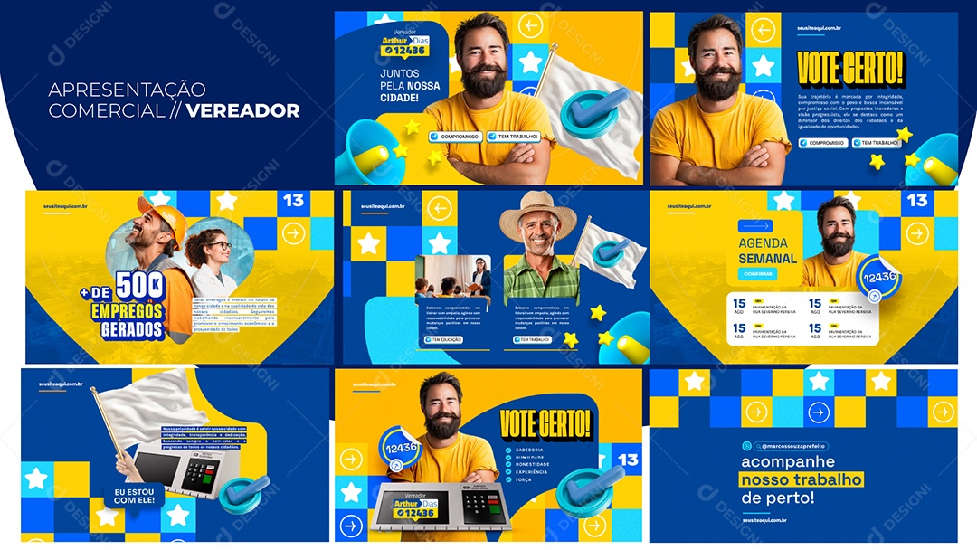 Apresentação Comercial Vereador PSD Editável