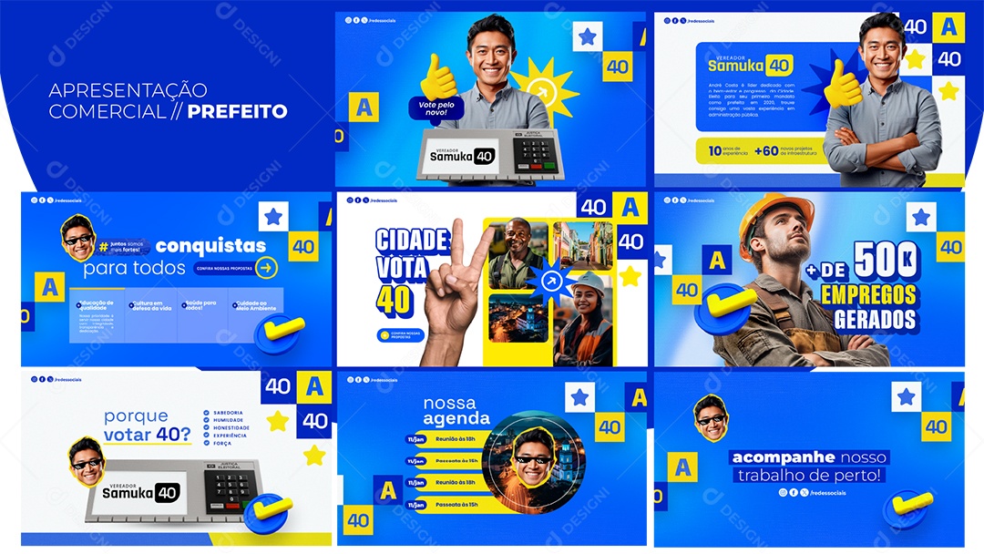 Apresentação Comercial Vereador PSD Editável