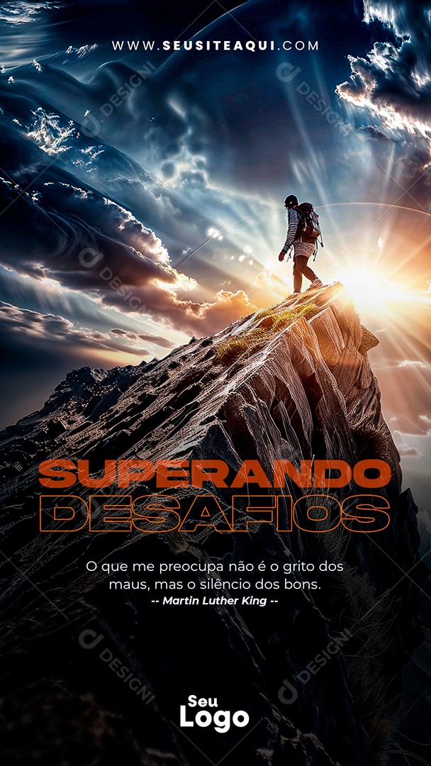 Story Superando Desafios Social Media PSD Editável