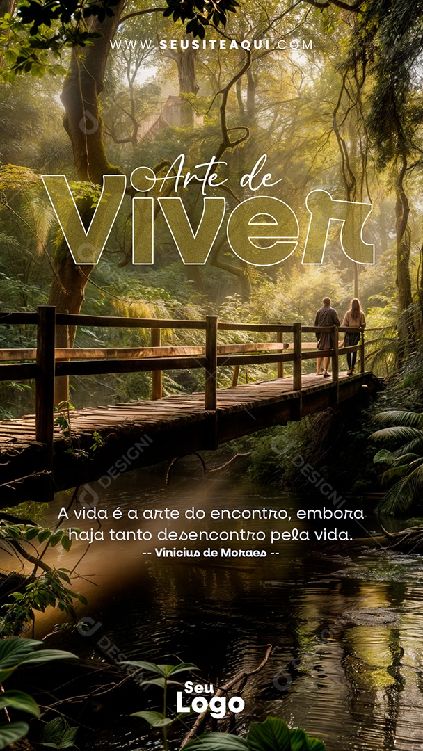 Story Arte de Viver Social Media PSD Editável