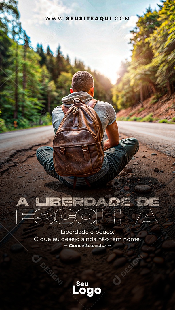 Story A Liberdade  dee Escolha Social Media PSD Editável