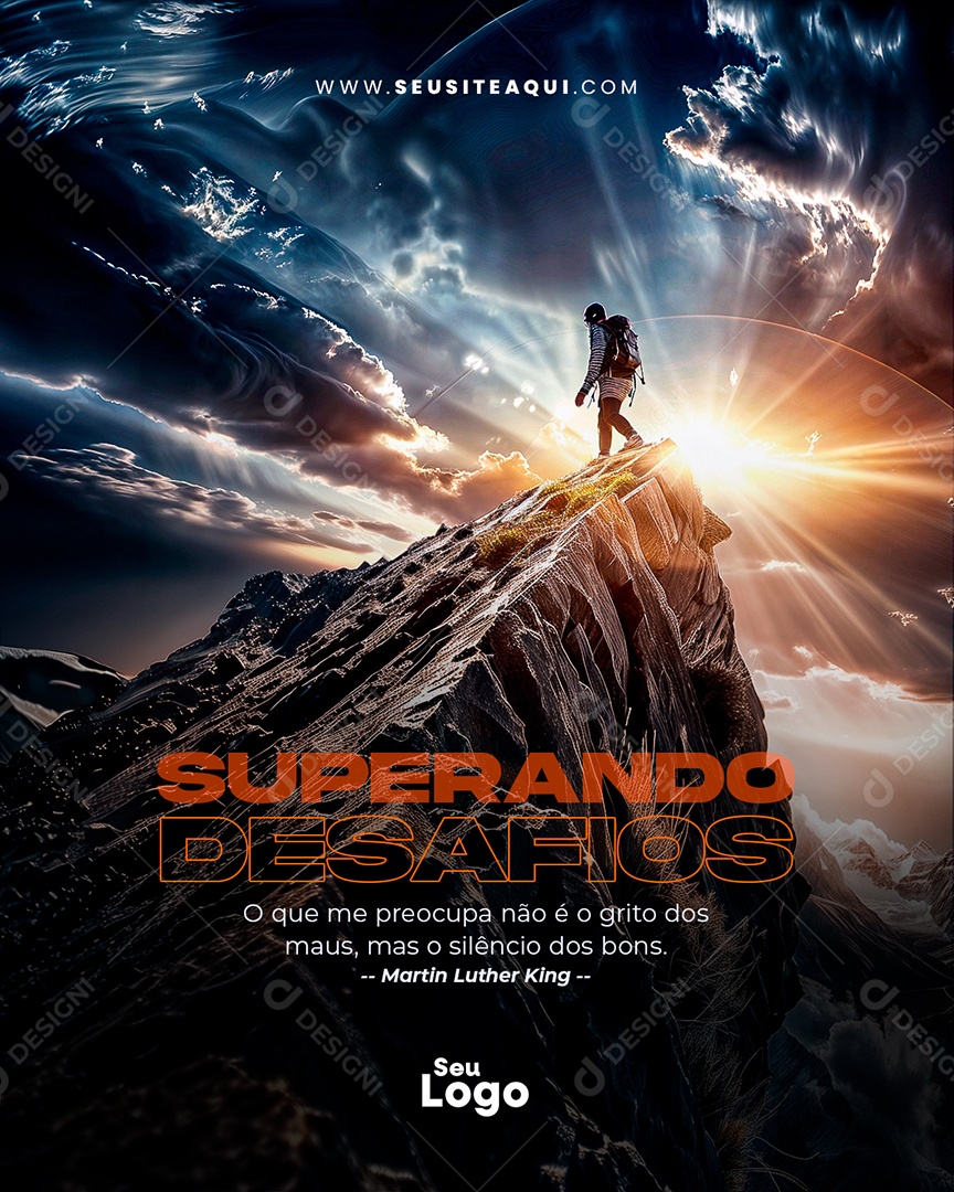 Superando Desafios Social Media PSD Editável