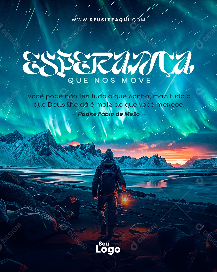 Esperança que nos Move Social Media PSD Editável