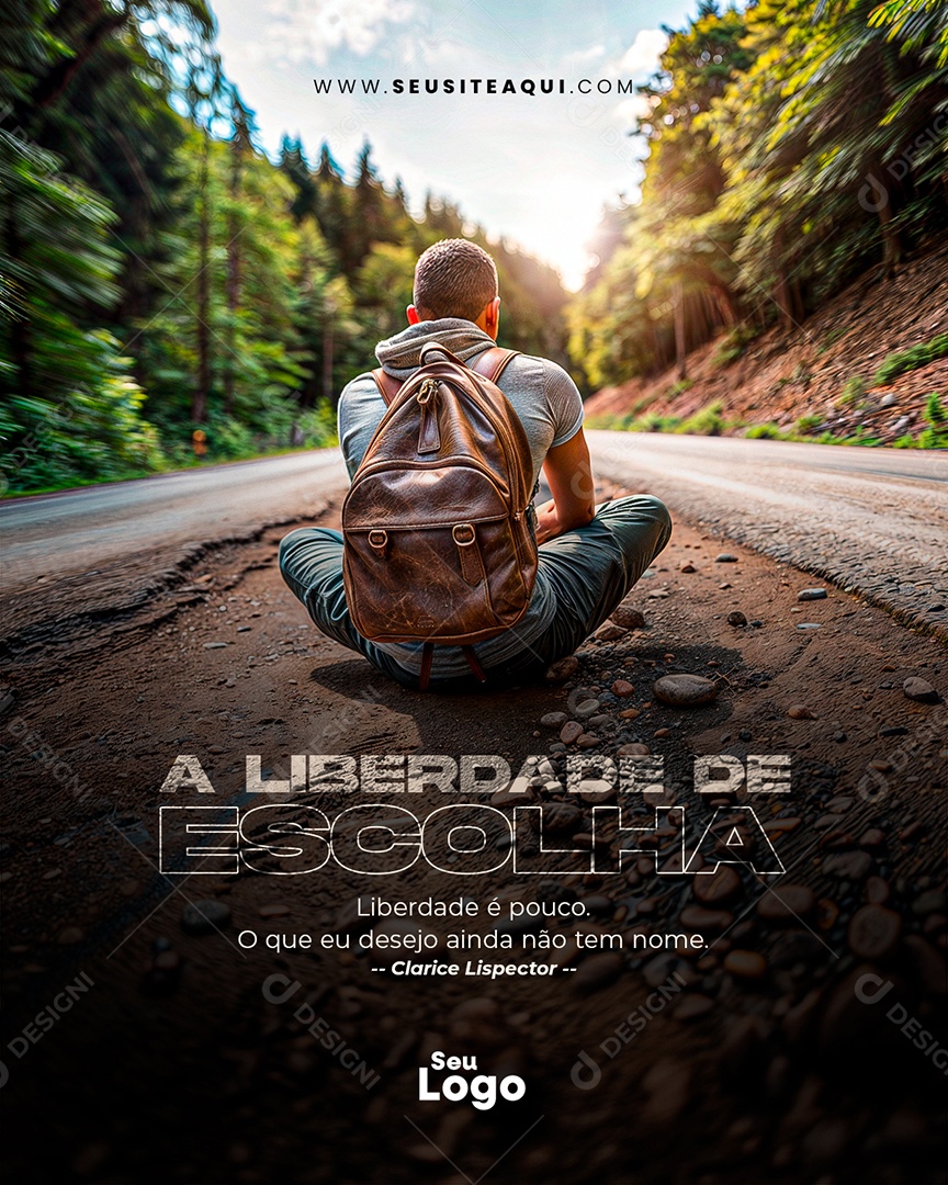 A Liberdade de Escolha Social Media PSD Editável