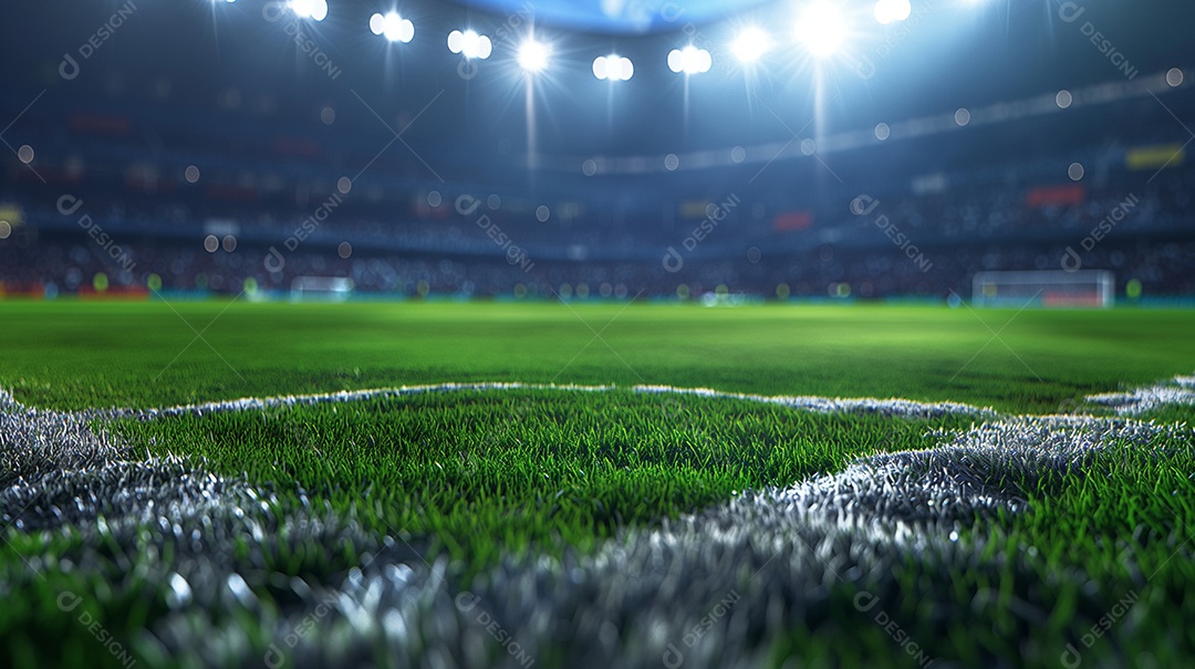 Campo de futebol estádio lotado