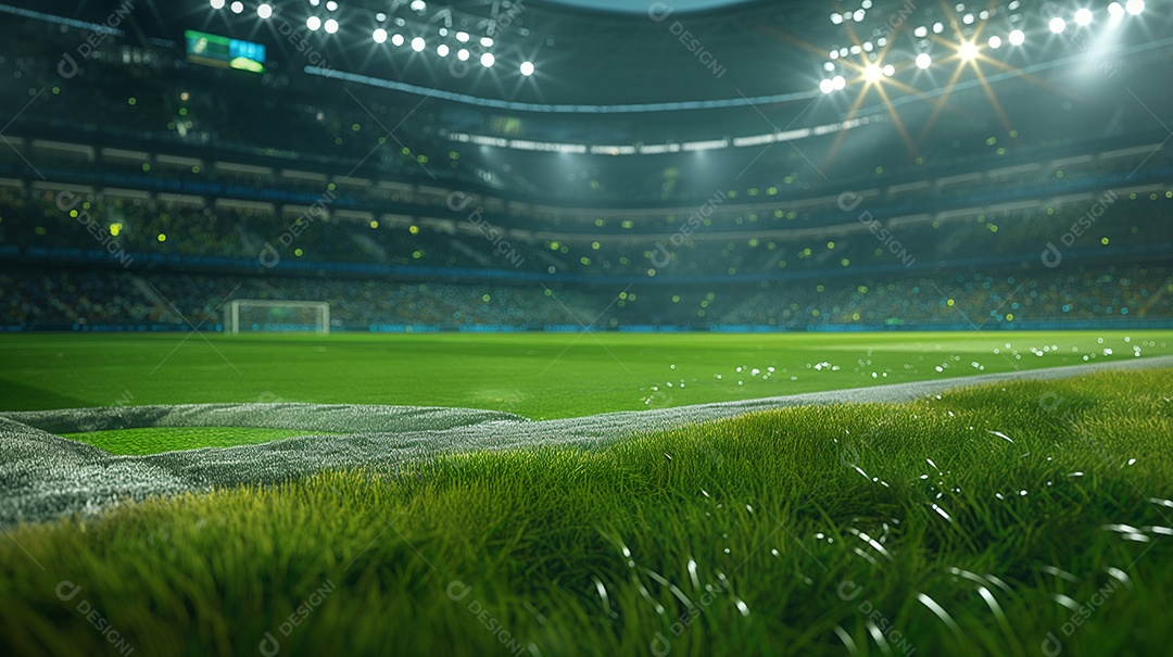 Gramado de um campo estádio