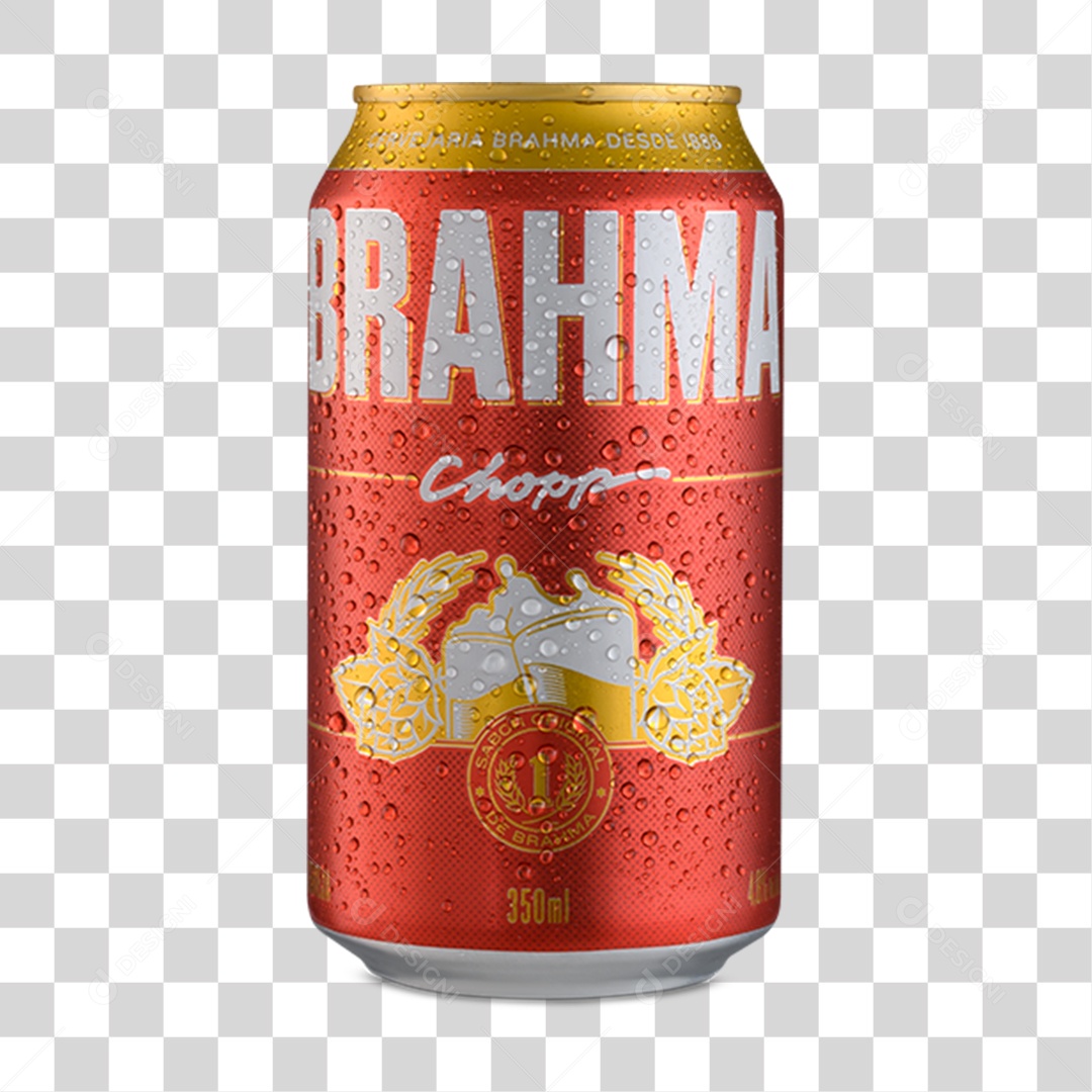 Lata de Cerveja Brahma PNG Transparente