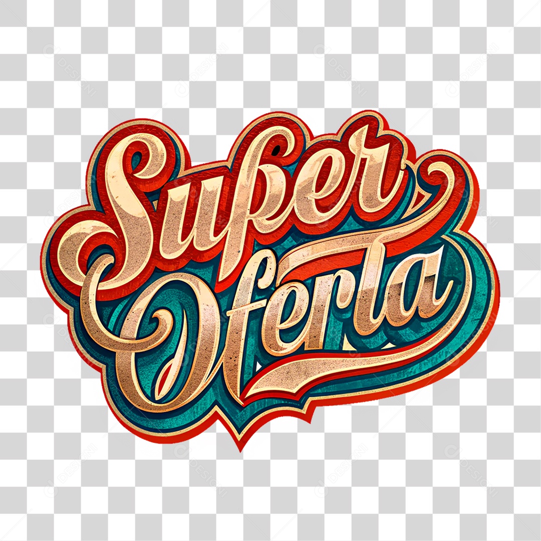 Selo 3D Super Oferta PNG Transparente