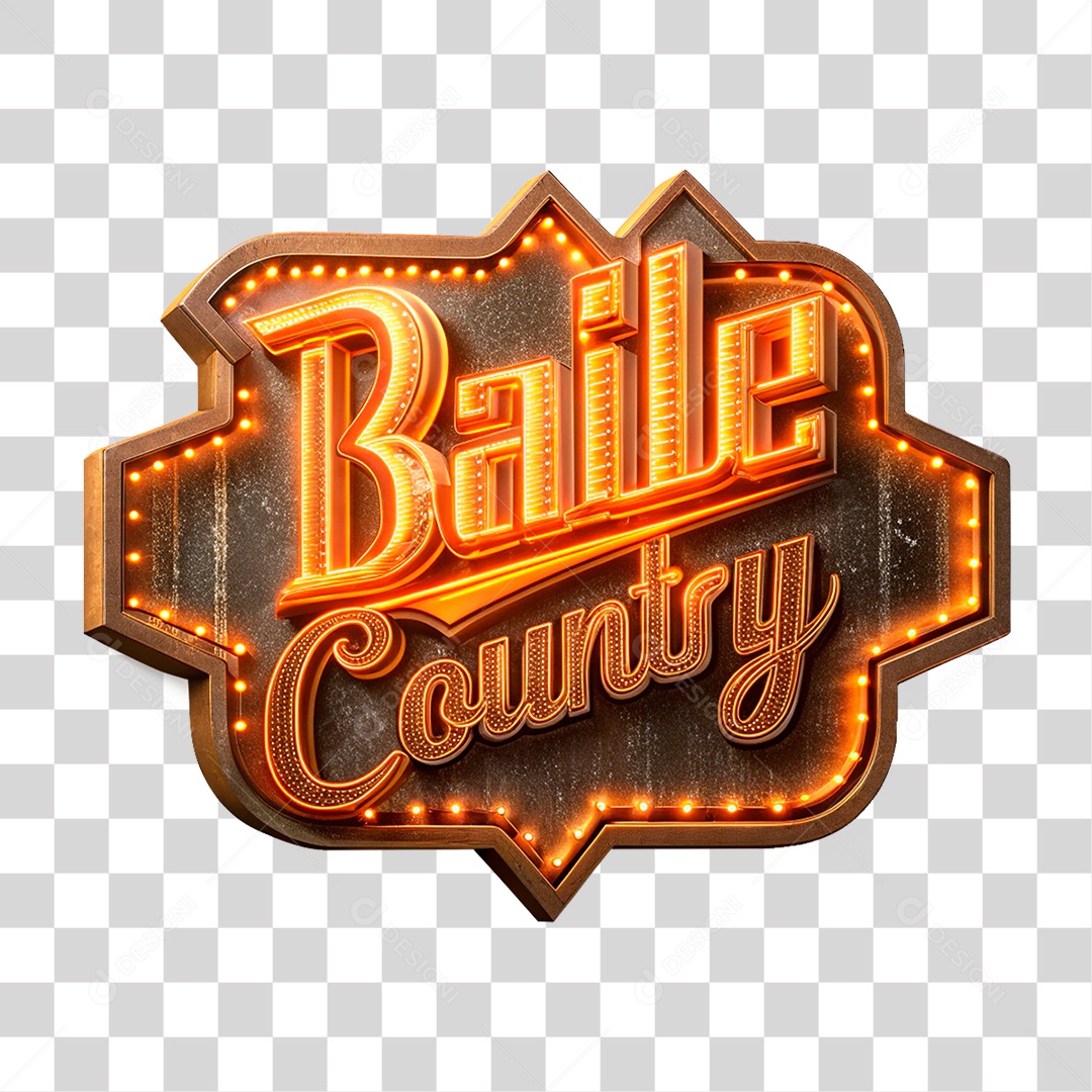 Selo 3D Baile PNG Transparente