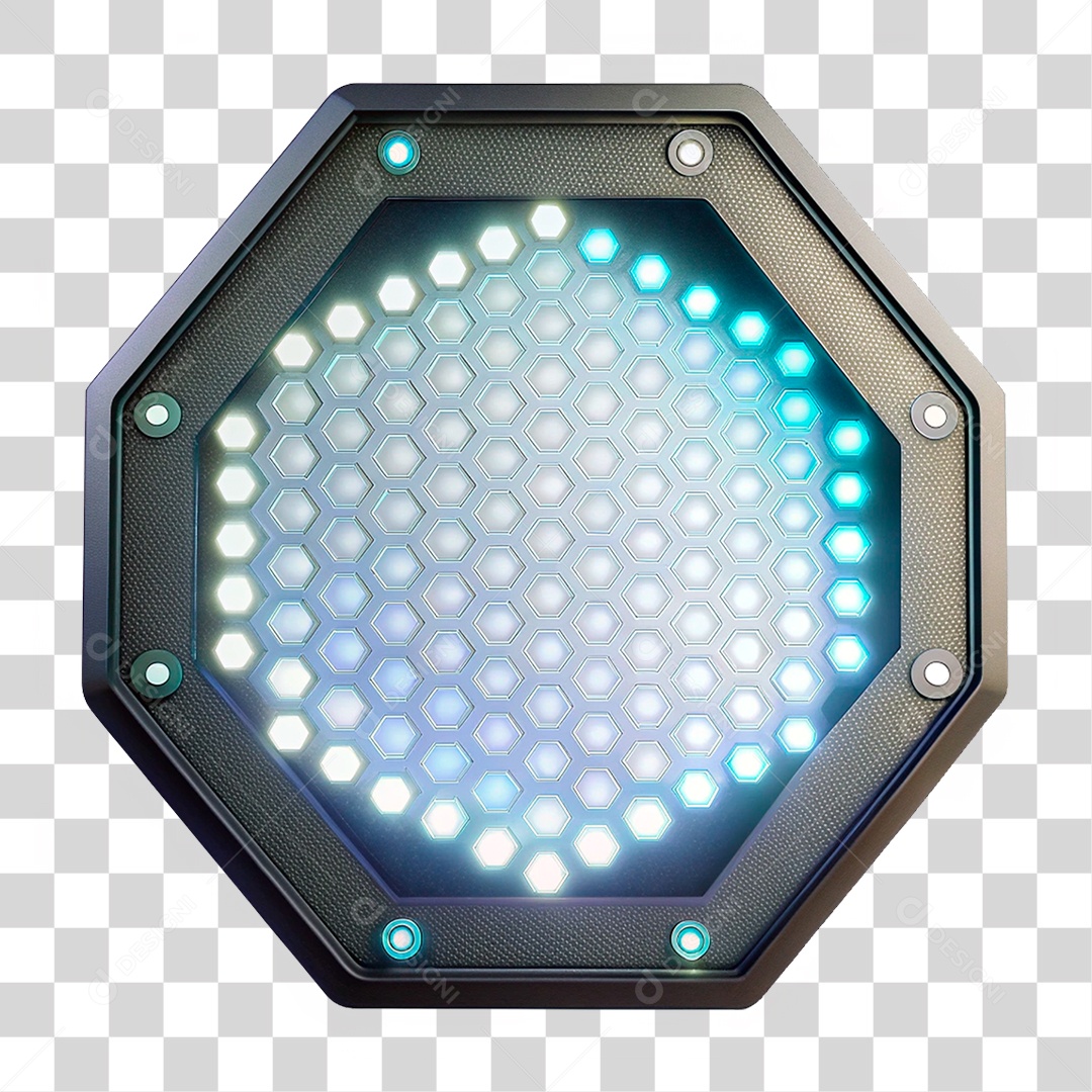 Placa de Led Redonda PNG Transparente