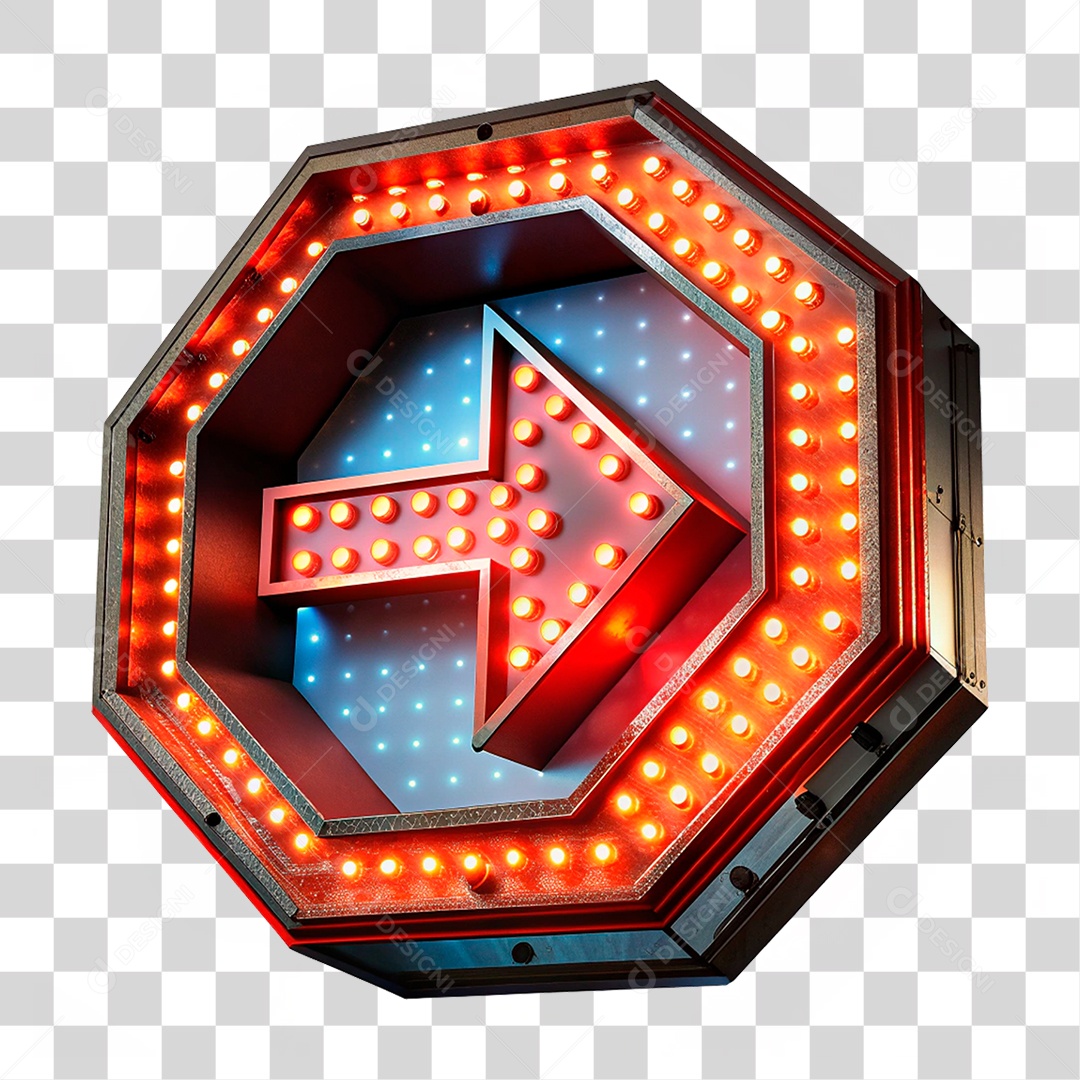 Placa Redonda Com Seta PNG Transparente