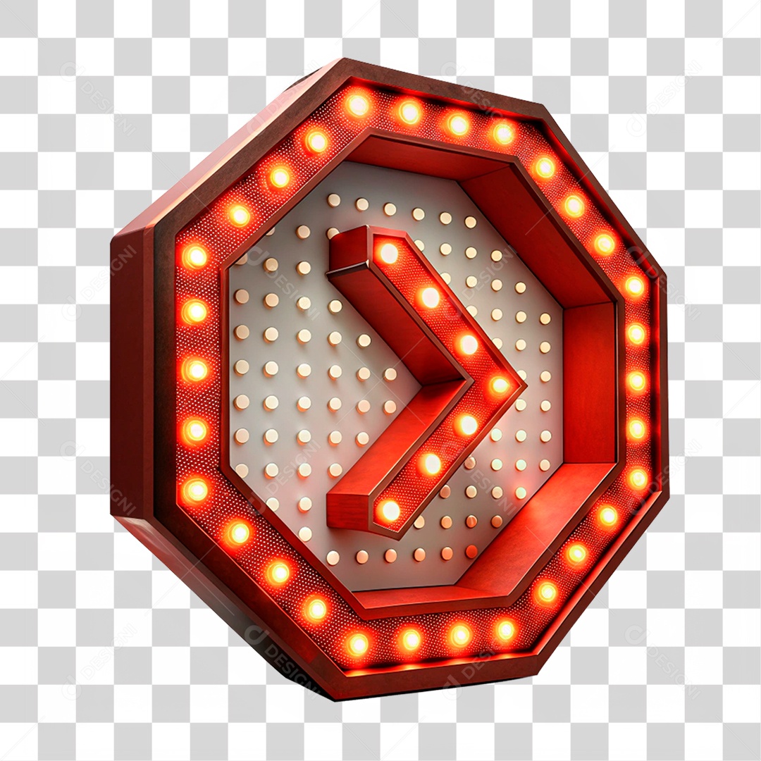 Placa De Led Redonda Com Seta PNG Transparente