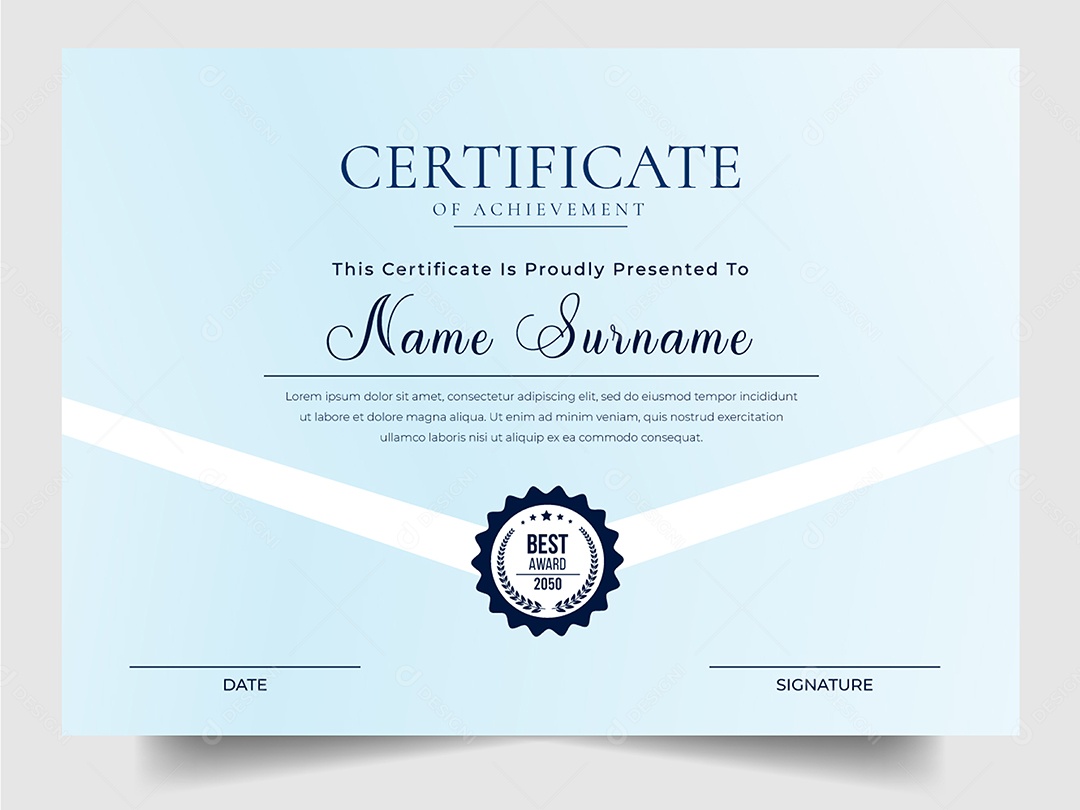 Modelo de Certificado Vetor EPS Editável
