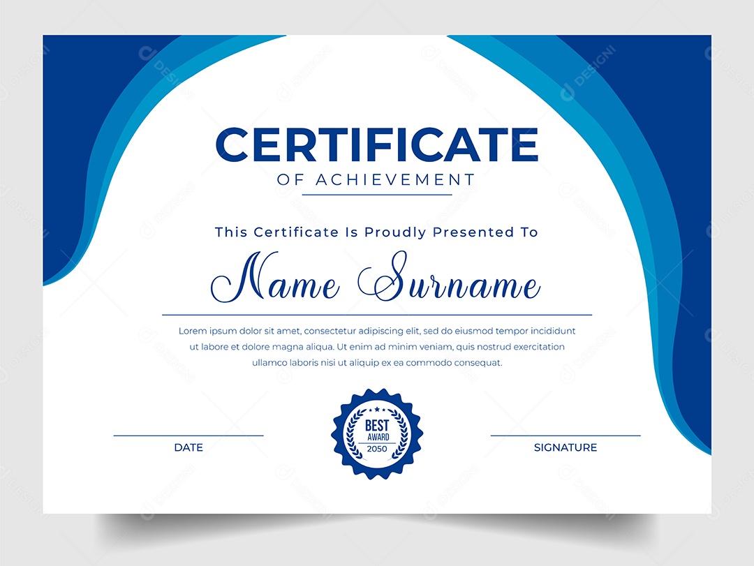 Modelo de Certificado Vetor EPS Editável