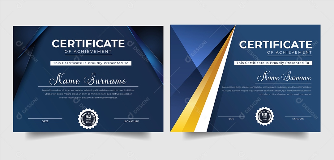 Modelo de Certificado Vetor EPS Editável