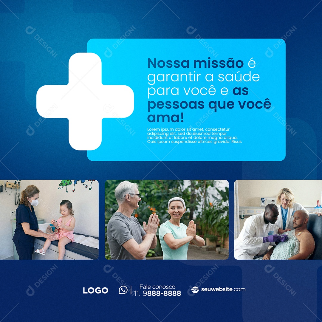 Convênio Médico Social Media PSD Editável