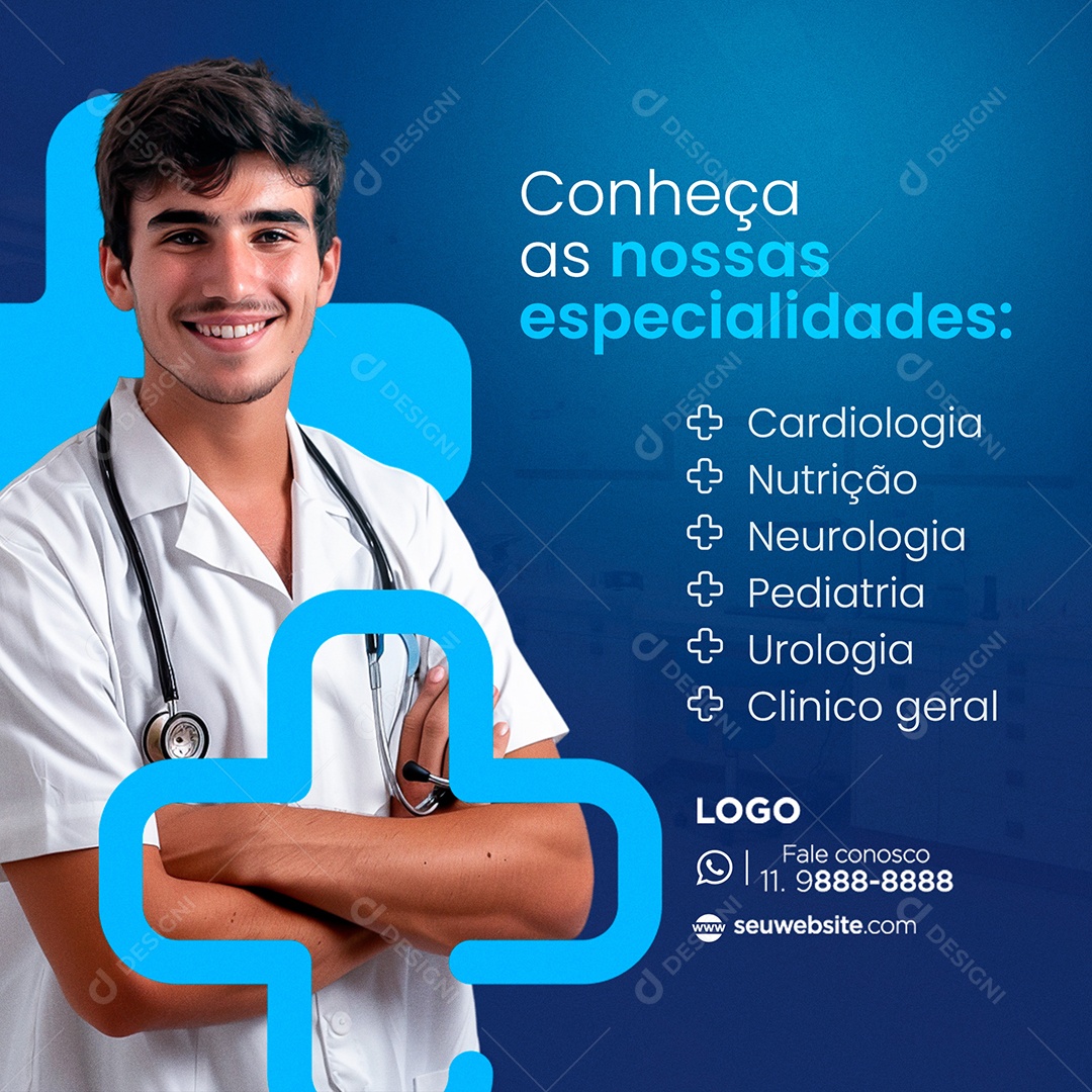 Convênio Médico Social Media PSD Editável