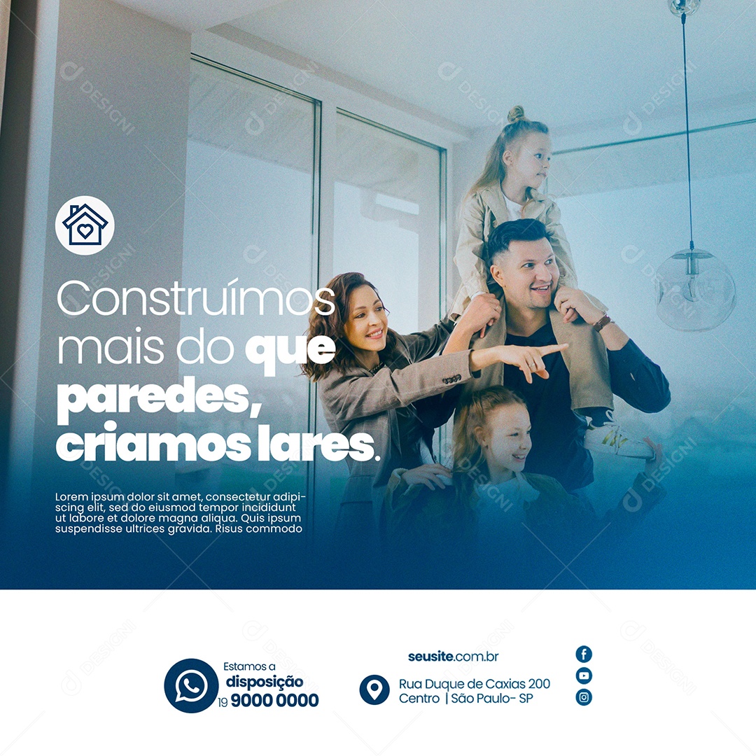 Construtora Social Media PSD Editável