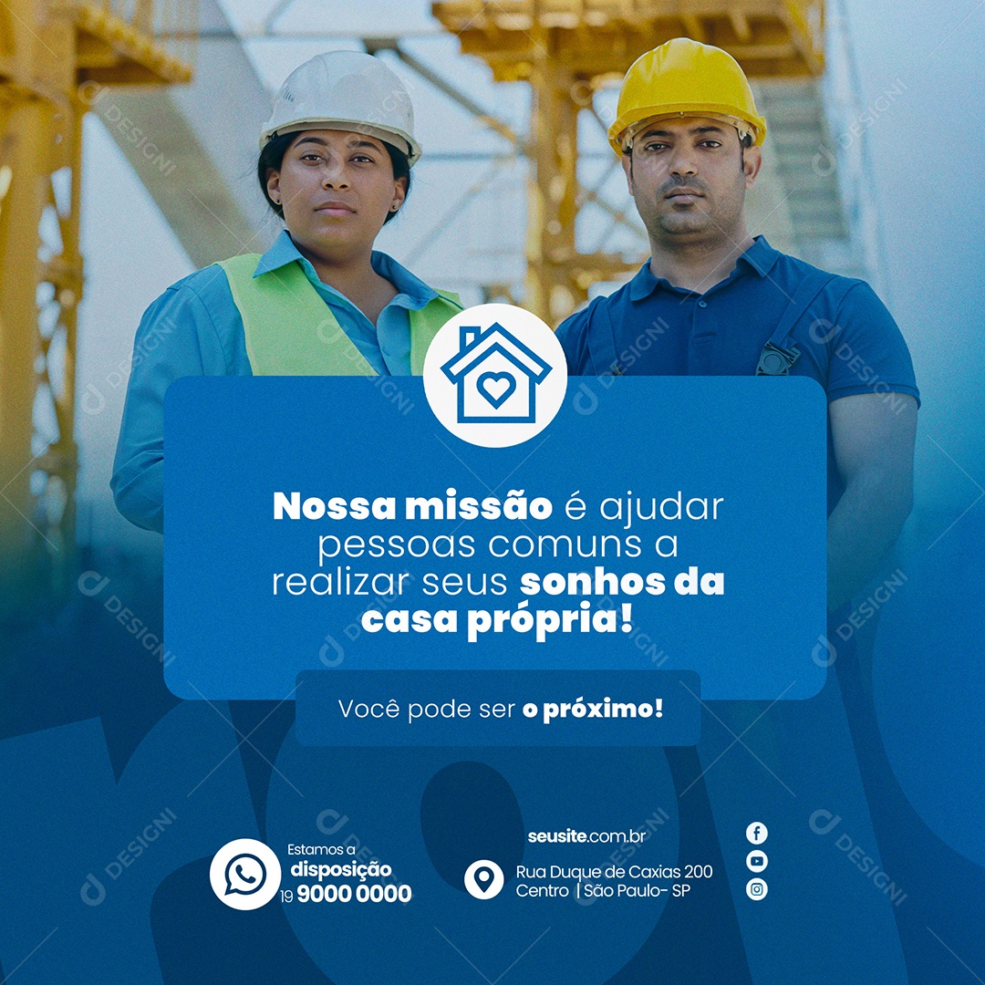 Construtora Social Media PSD Editável