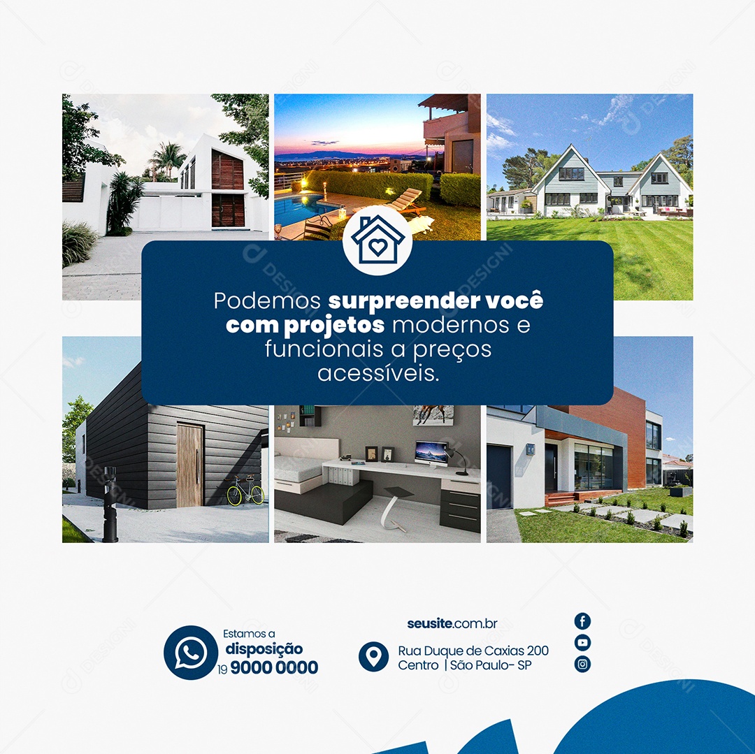 Construtora Social Media PSD Editável