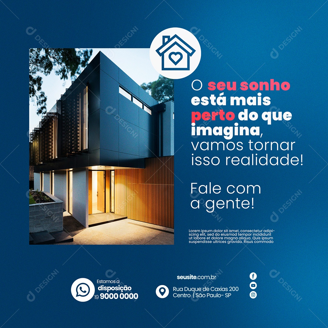 Construtora Social Media PSD Editável