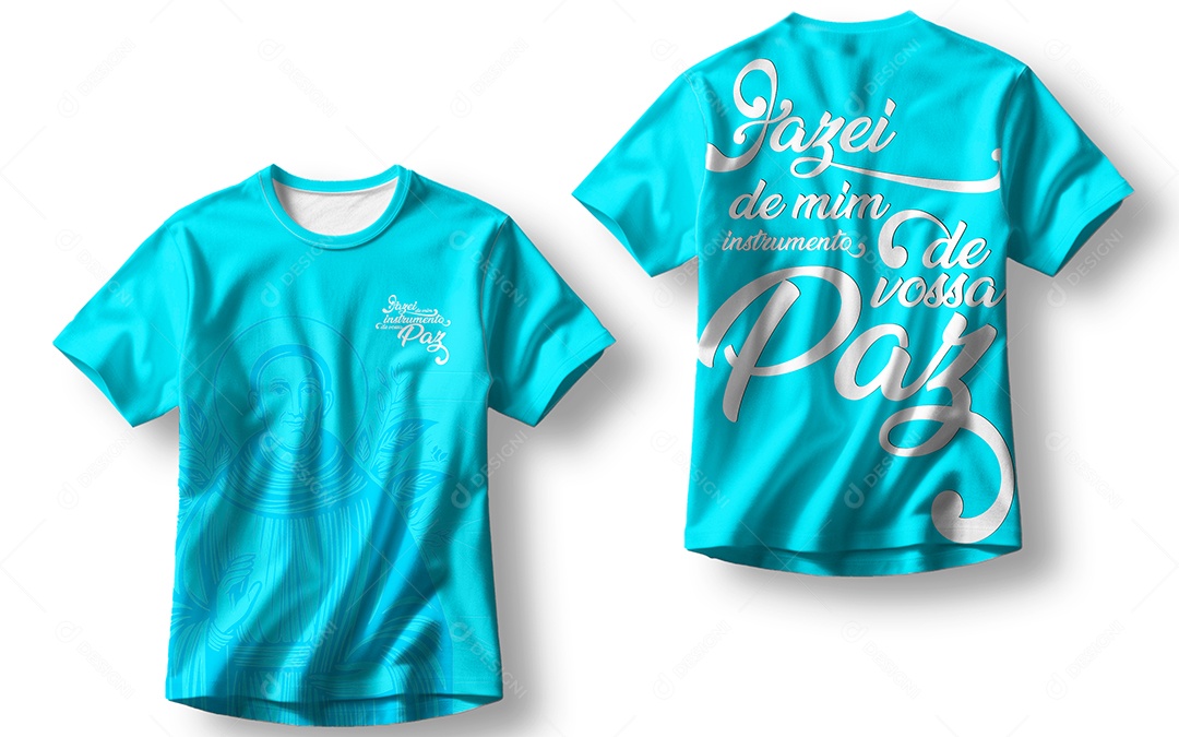 Mockup de Camiseta Católica PSD Editável