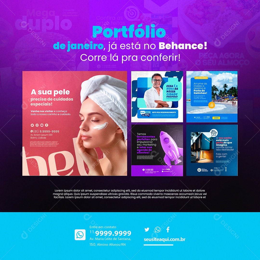 Portfólio Social Media PSD Editável