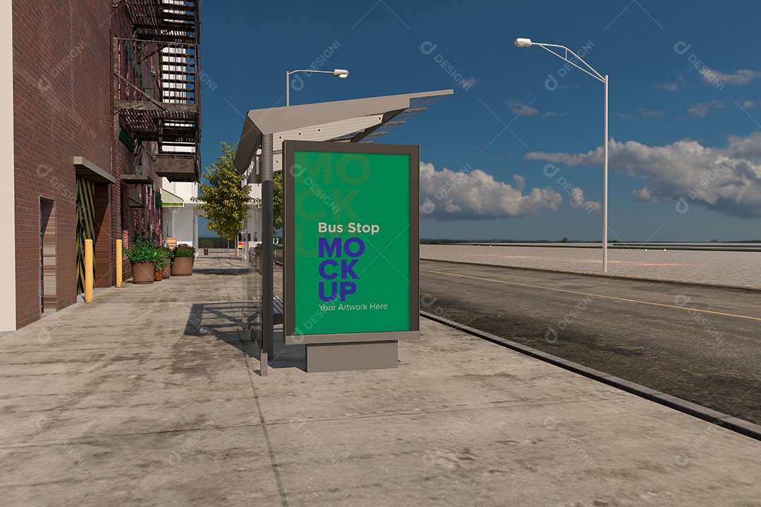 Markup de Ponto de Ônibus PSD Editável