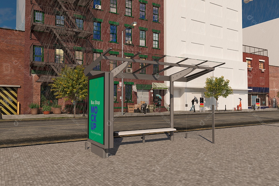 Markup de Ponto de Ônibus PSD Editável