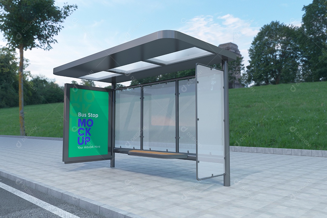 Markup de Ponto de Ônibus PSD Editável