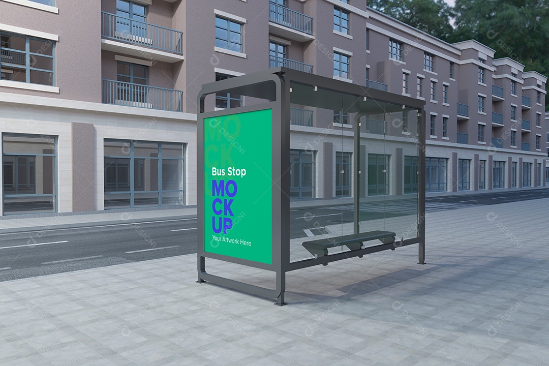 Markup de Ponto de Ônibus PSD Editável