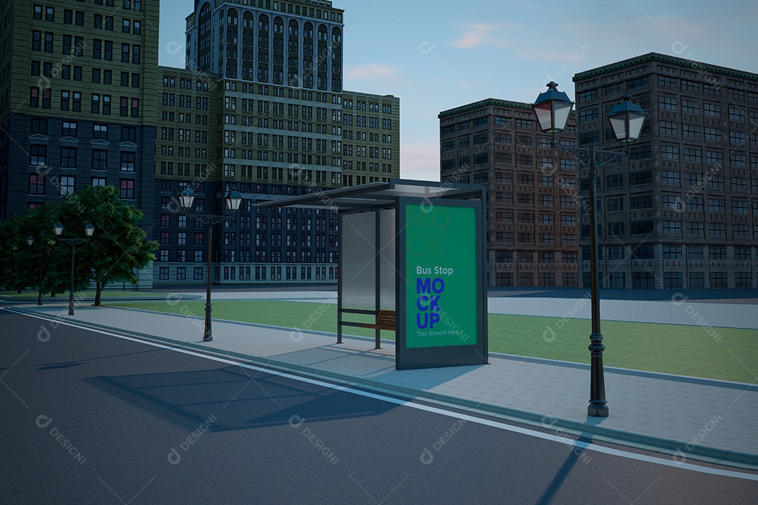 Markup de Ponto de Ônibus PSD Editável