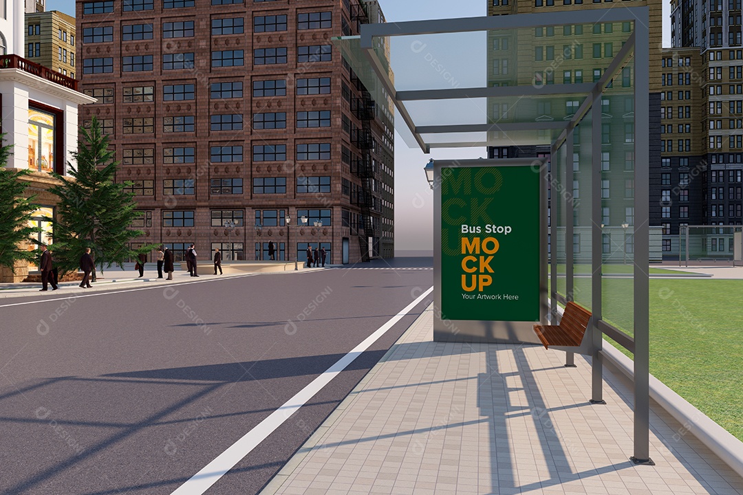 Markup de Ponto de Ônibus PSD Editável