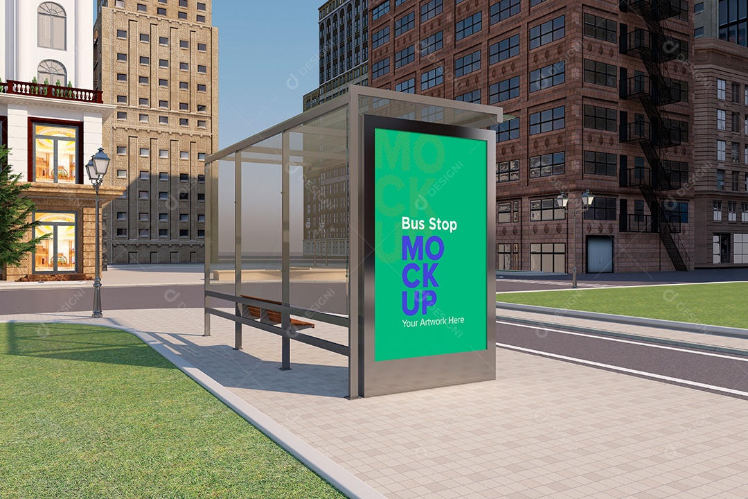 Markup de Ponto de Ônibus PSD Editável