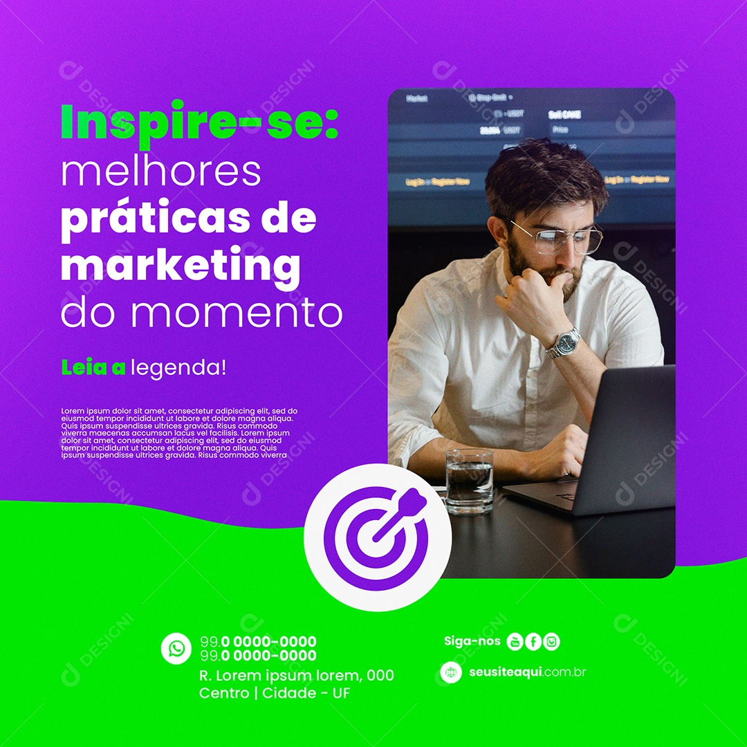 Agência de Marketing Digital Social Media PSD Editável