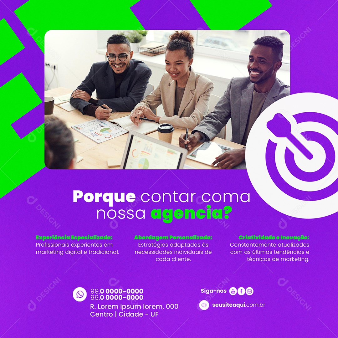 Agência de Marketing Digital Social Media PSD Editável