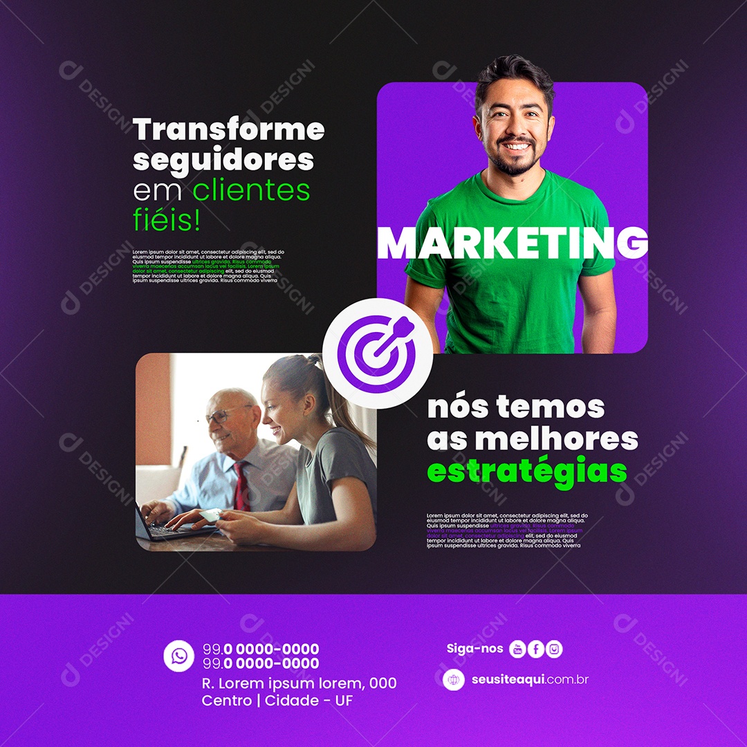 Agência de Marketing Digital Social Media PSD Editável