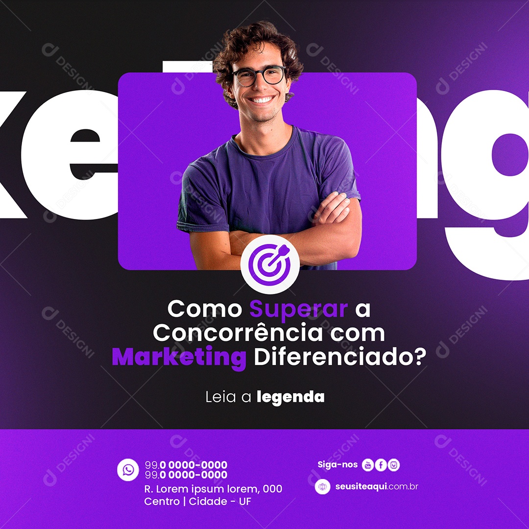 Agência de Marketing Digital Social Media PSD Editável