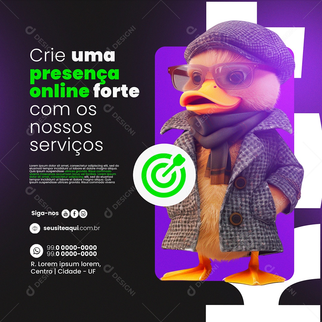 Agência de Marketing Digital Social Media PSD Editável