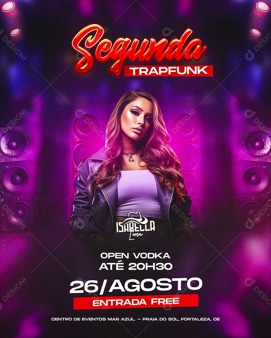 Flyer Segunda Trap Funk Social Media PSD Editável