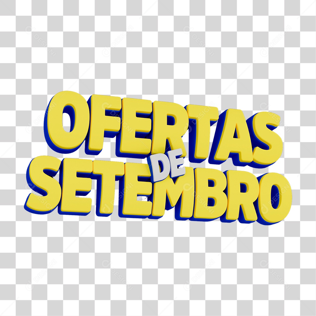 Ofertas de Setembro Texto 3D PNG Transparente