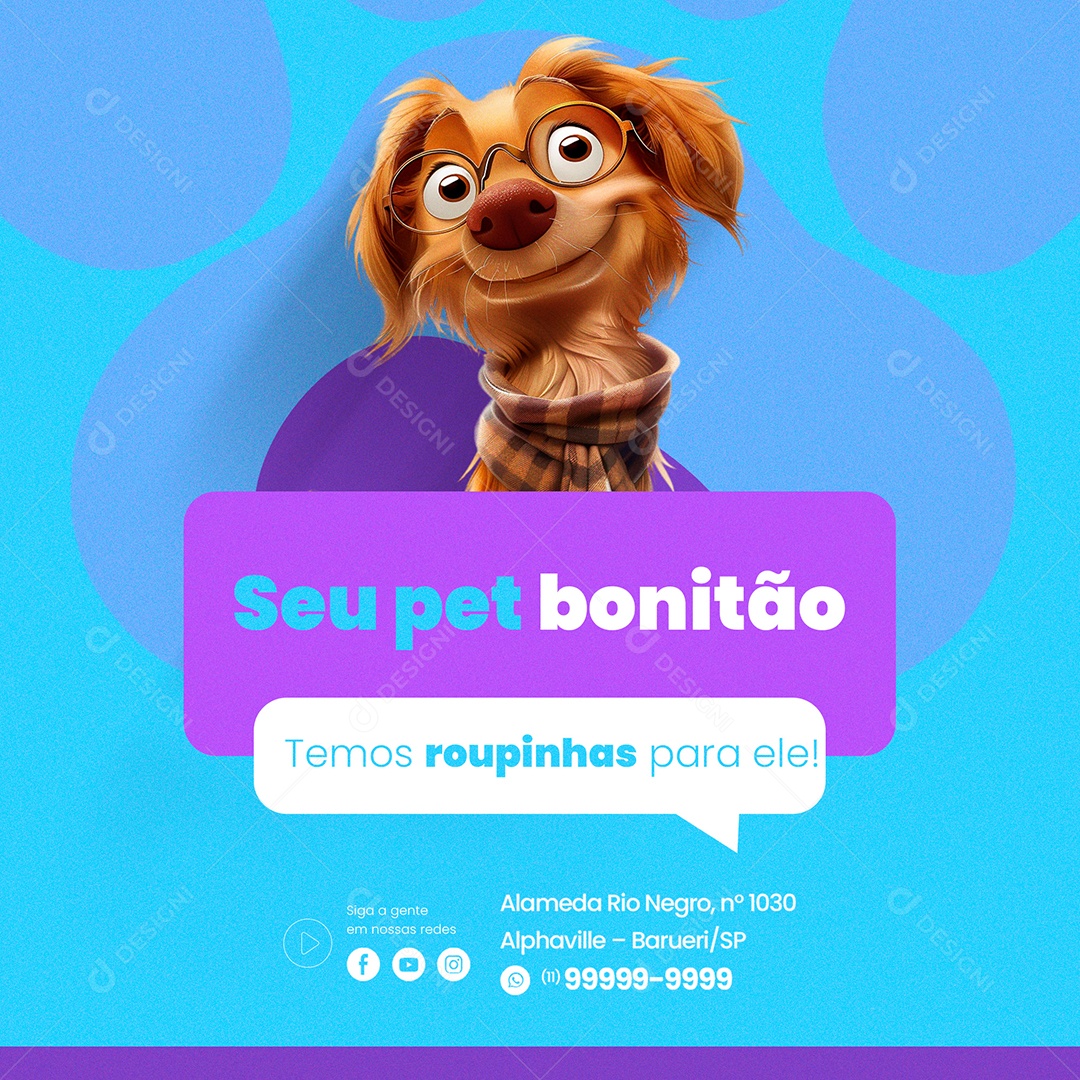 Pet Shop Social Media PSD Editável