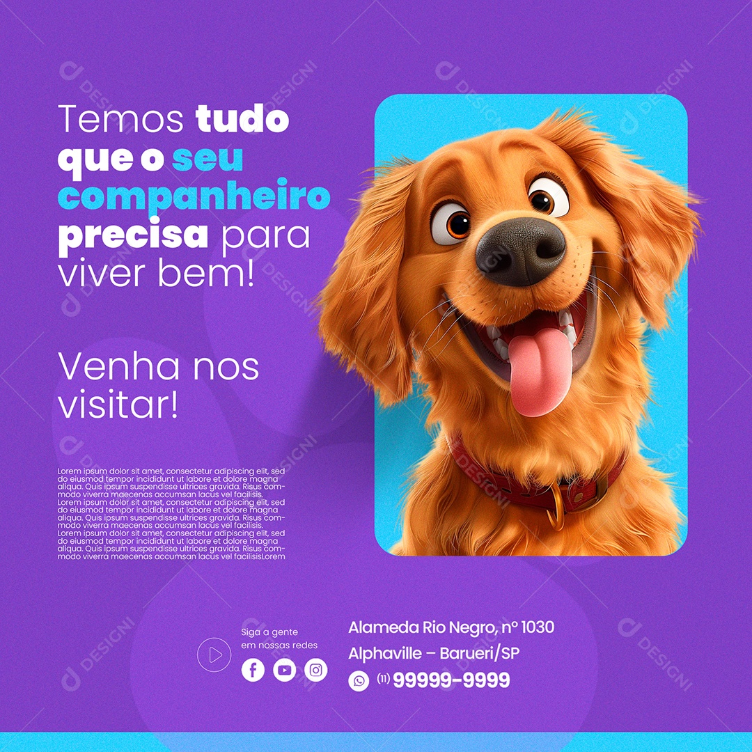 Pet Shop Social Media PSD Editável