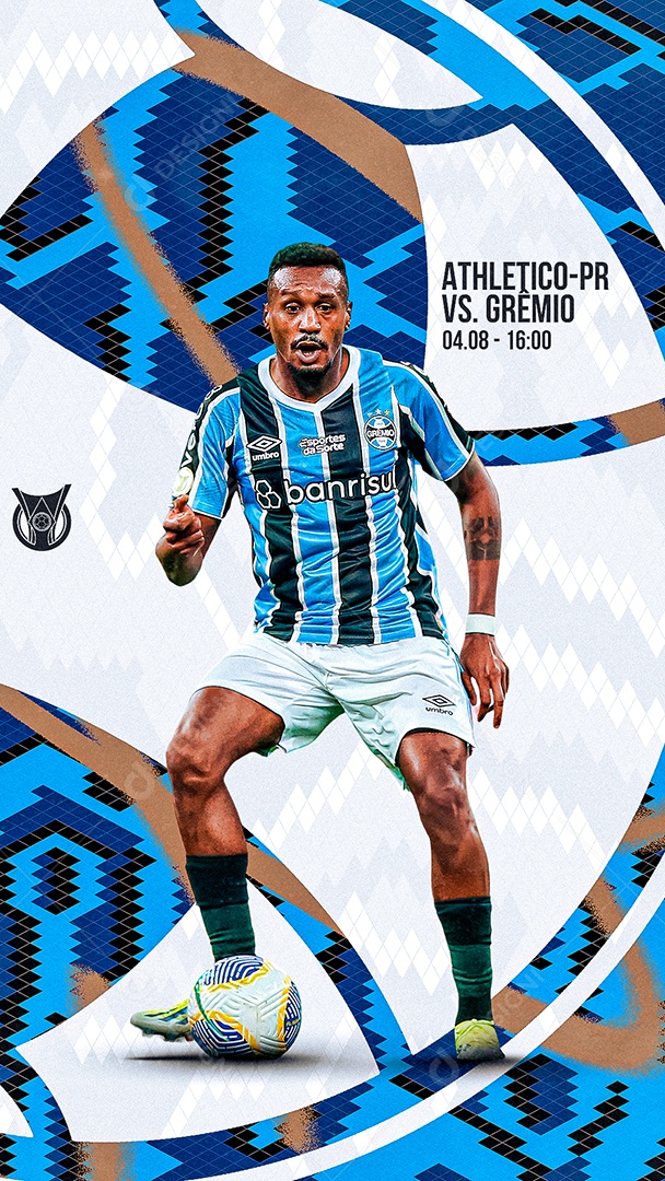 Flyer Matchday Edenilson Grêmio Social Mídia PSD Editável