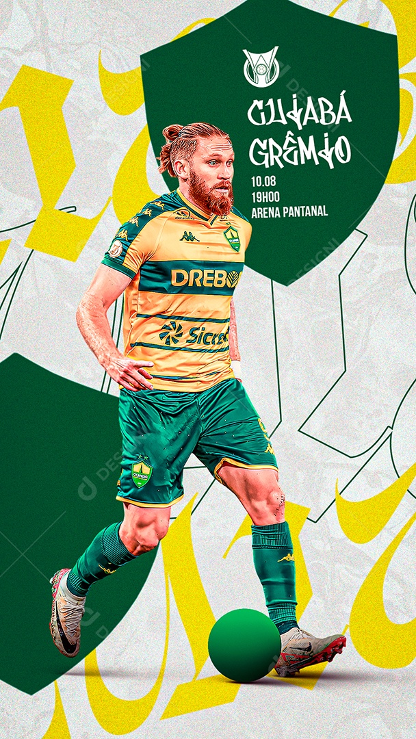 Flyer Matchday Pita Cuiabá Social Mídia PSD Editável