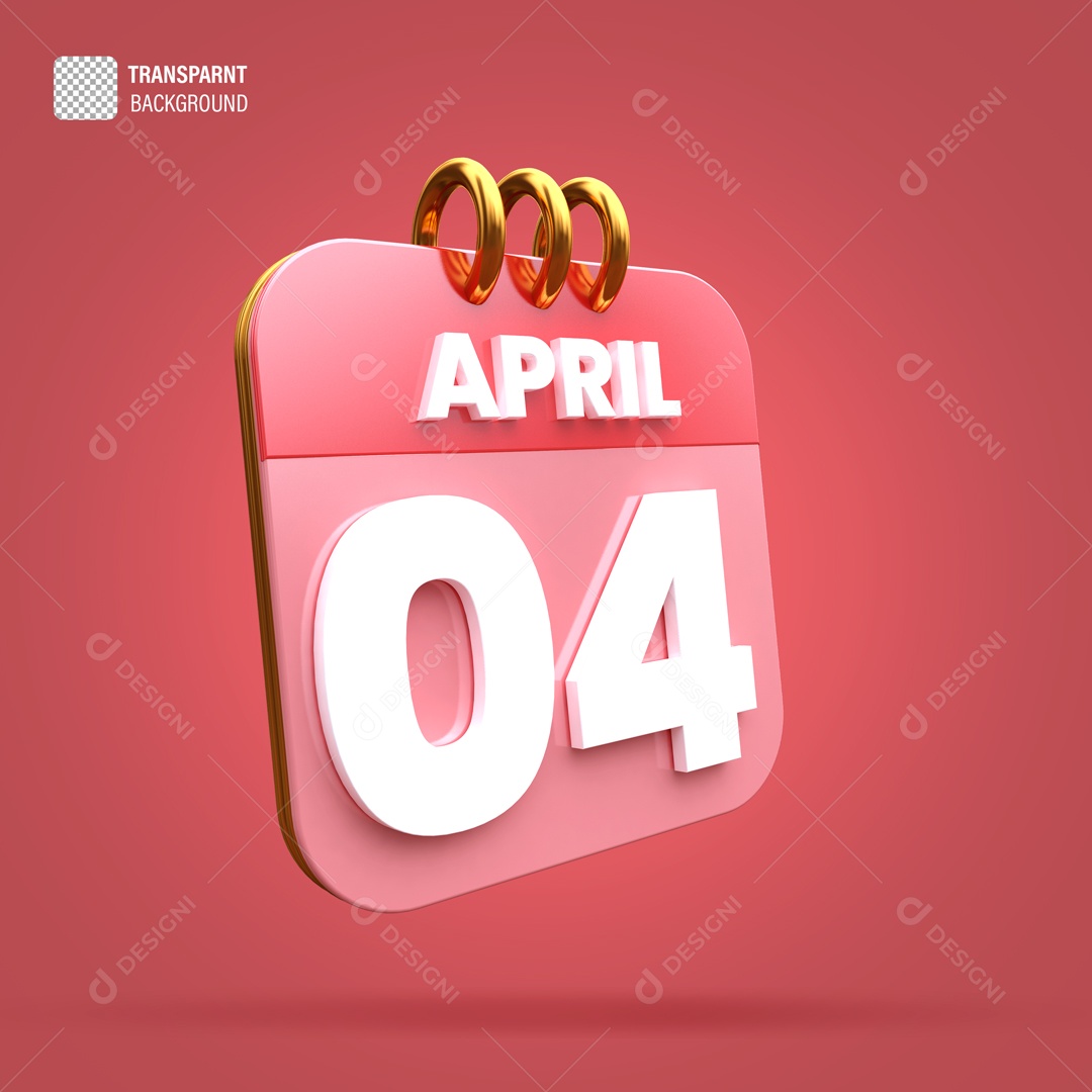 Calendar 04 3D Element for PSD Composition