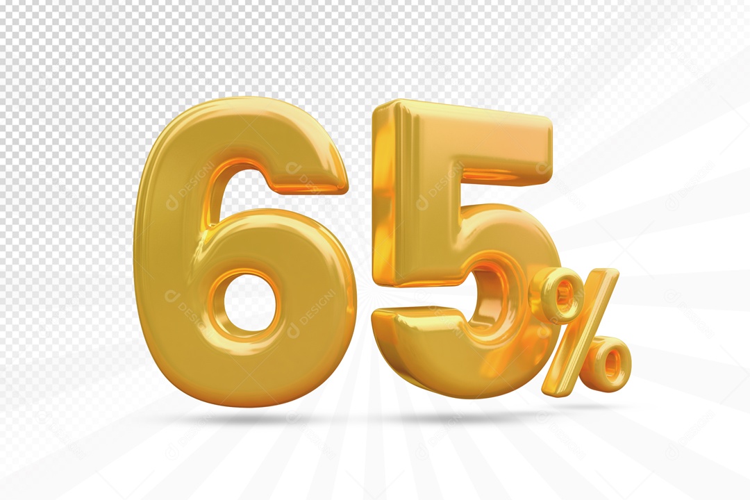 Desconto de 65% Elemento 3D para Composição PSD