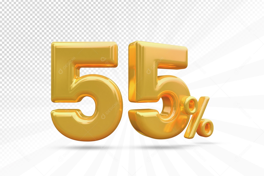 Desconto de 55% Elemento 3D para Composição PSD